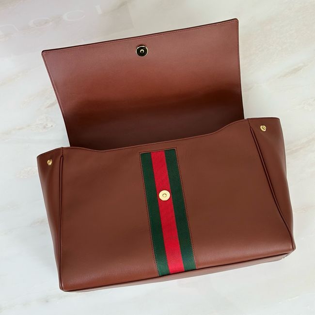 Gucci Paparazzo large top handle bag 875019 camel leather