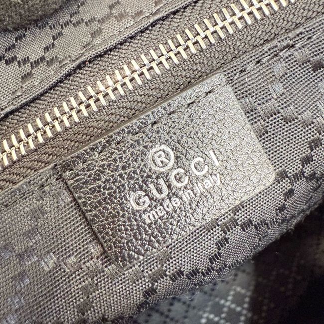 Gucci Jackie Flap large crossbody bag A005ZI black GG canvas