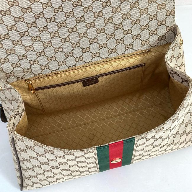 Gucci Paparazzo large top handle bag 875019 brown GG canvas