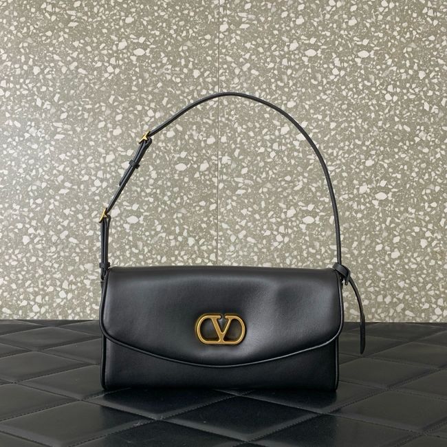VALENTINO DEVAIN Small Sheepskin Shoulder Bag WB0T31 black