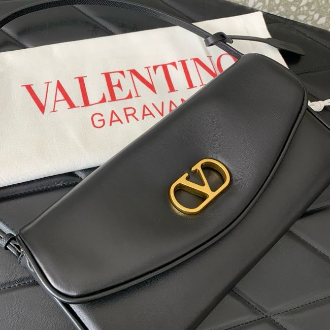 VALENTINO DEVAIN Small Sheepskin Shoulder Bag WB0T31 black