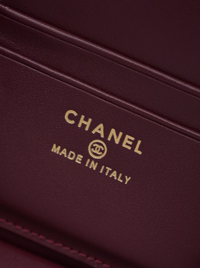 Chanel Vanity with Chain AP5195 Burgundy