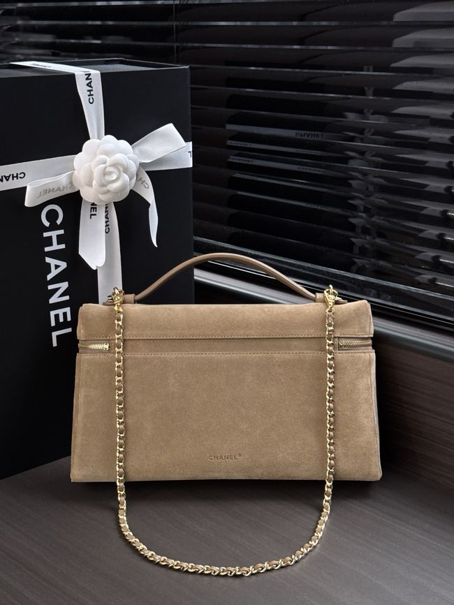 CHANEL Maxi Vanity with chain AS6473 dark Beige