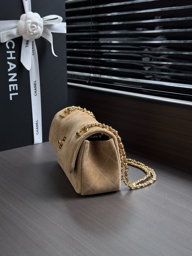 Chanel small Flap Bag AS6449 dark Beige