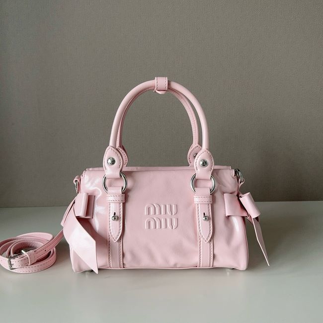 MIUMIU Patent leather bag 5BA336 Rose red