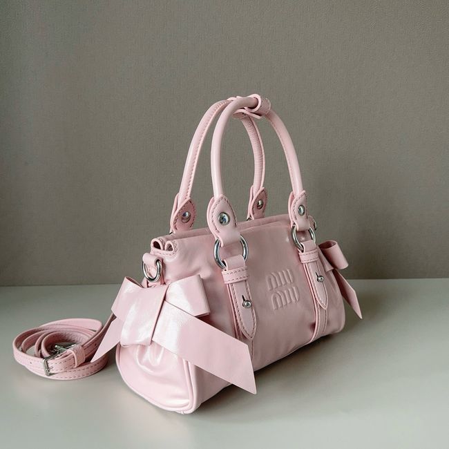 MIUMIU Patent leather bag 5BA336 Rose red