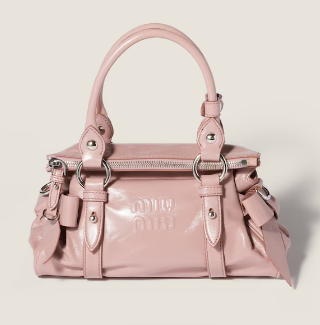 MIUMIU Patent leather bag 5BA336 Rose red