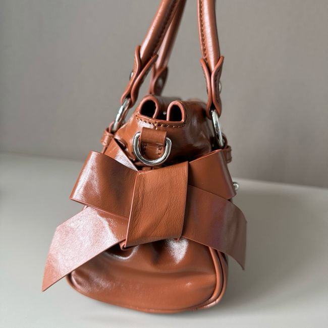 MIUMIU Patent leather bag 5BA336 rosewood color