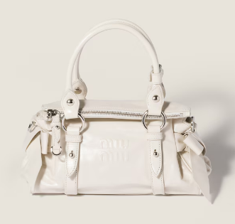 MIUMIU Patent leather bag 5BA336 white