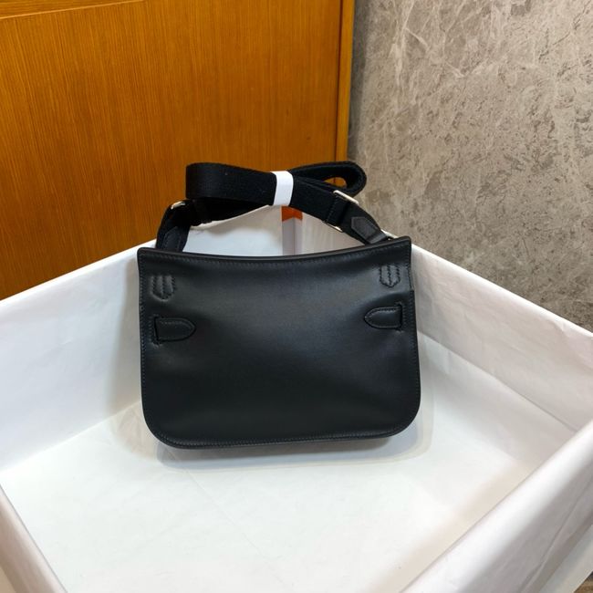 Hermes Jypsiere mini shoulder bag H088004 black &silver buckle
