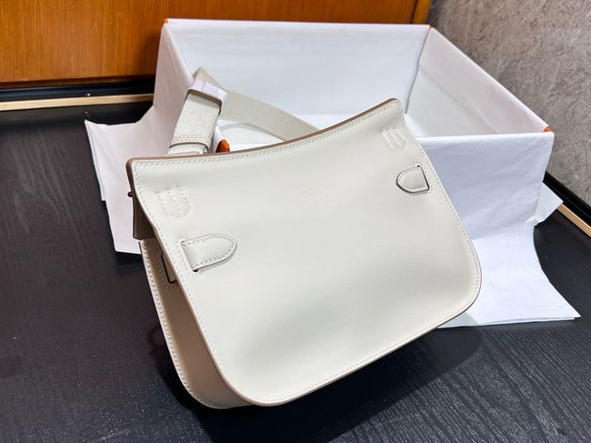 Hermes Jypsiere mini shoulder bag H088004 white &silver buckle