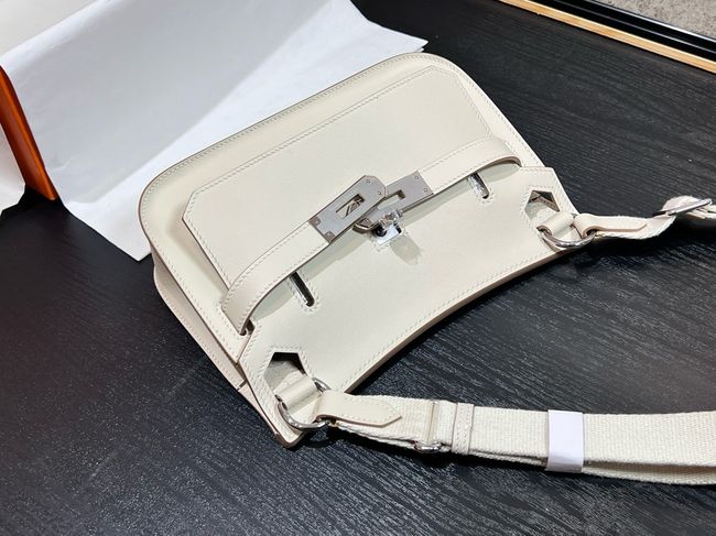 Hermes Jypsiere mini shoulder bag H088004 white &silver buckle