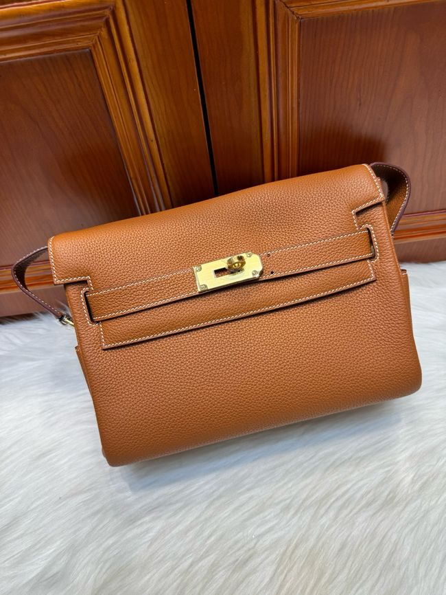 Hermes kelly messenger bag H08801 golden brown Hermes kelly messenger bag H08801 golden brown