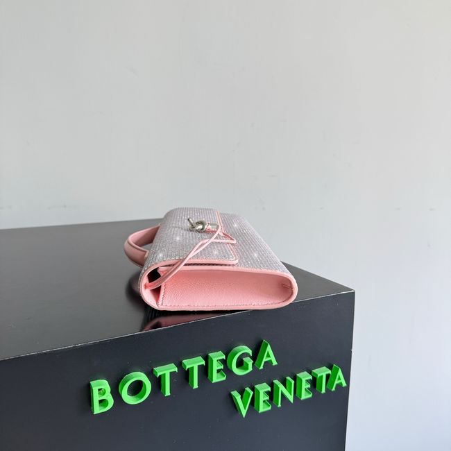 Bottega Veneta Andiamo Clutch Crystal 32190 pink