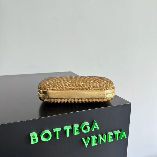 Bottega Veneta Soft Knot Clutch Crystal 866062V gold