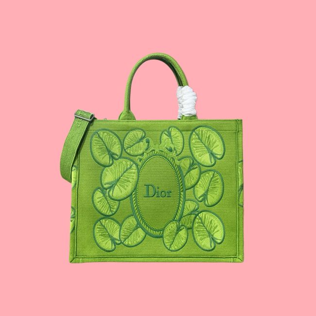 Large Dior Book Tote Cannage Embroidery M1349OEQ-14