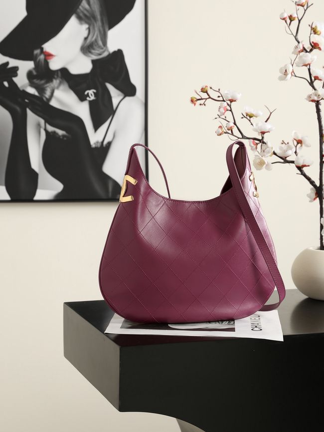 Chanel Calfskin Shoulder Bag AS6478 Burgundy