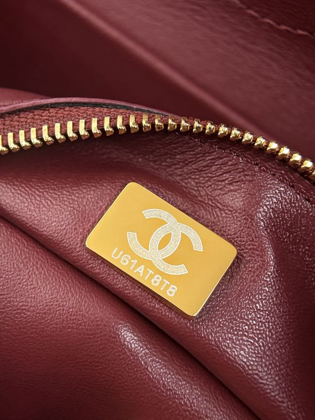 Chanel Mini Flap Bag AS6573 dark gray&gold-Tone Metal