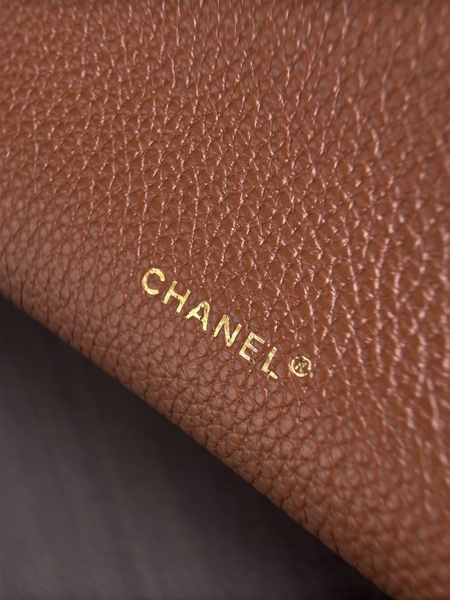 Chanel Large Vanity with chain AS6473 camel