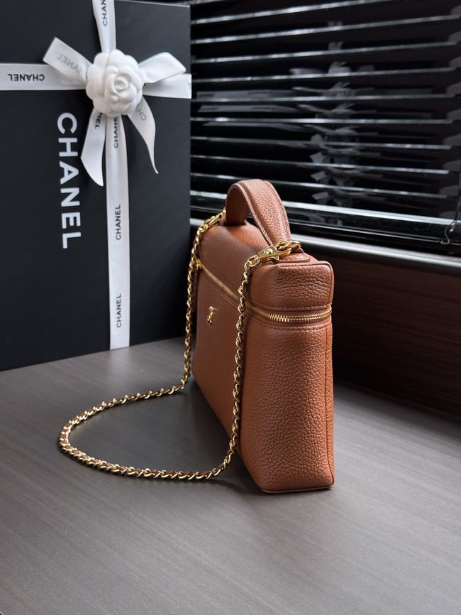Chanel Large Vanity with chain AS6473 camel
