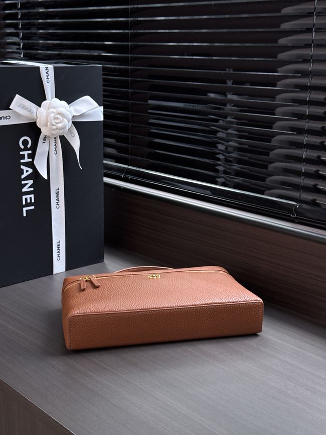 Chanel Large Vanity with chain AS6473 camel
