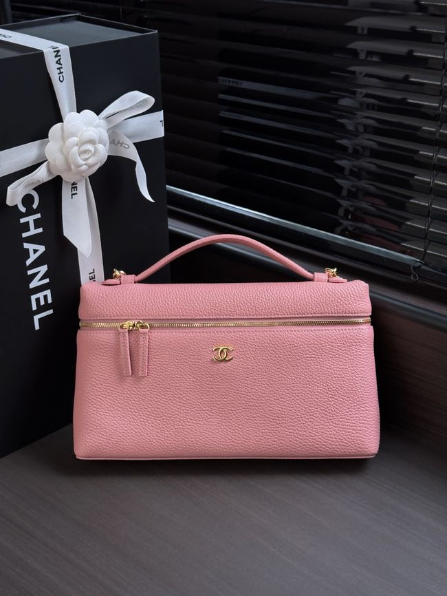 Chanel Large Vanity with chain AS6473 pink