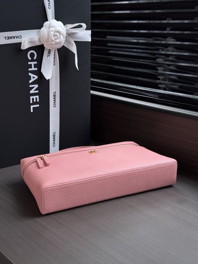 Chanel Large Vanity with chain AS6473 pink
