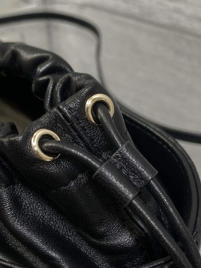 Dior Adiorable Mini Bucket Bag Cannage Lambskin S2426 black