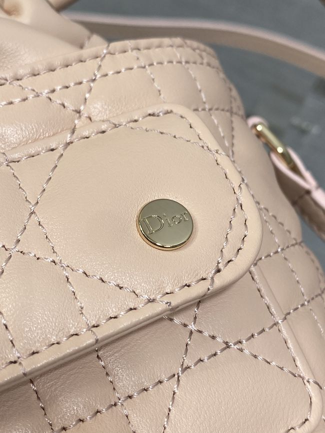 Dior Adiorable Mini Bucket Bag Cannage Lambskin S2426 pink