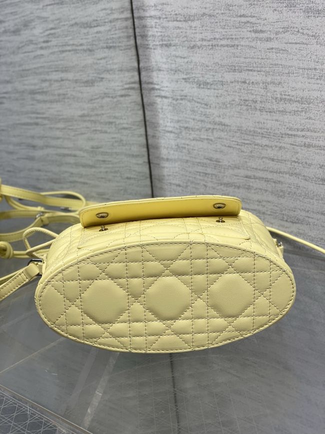 Dior Adiorable Mini Bucket Bag Cannage Lambskin S2426 yellow