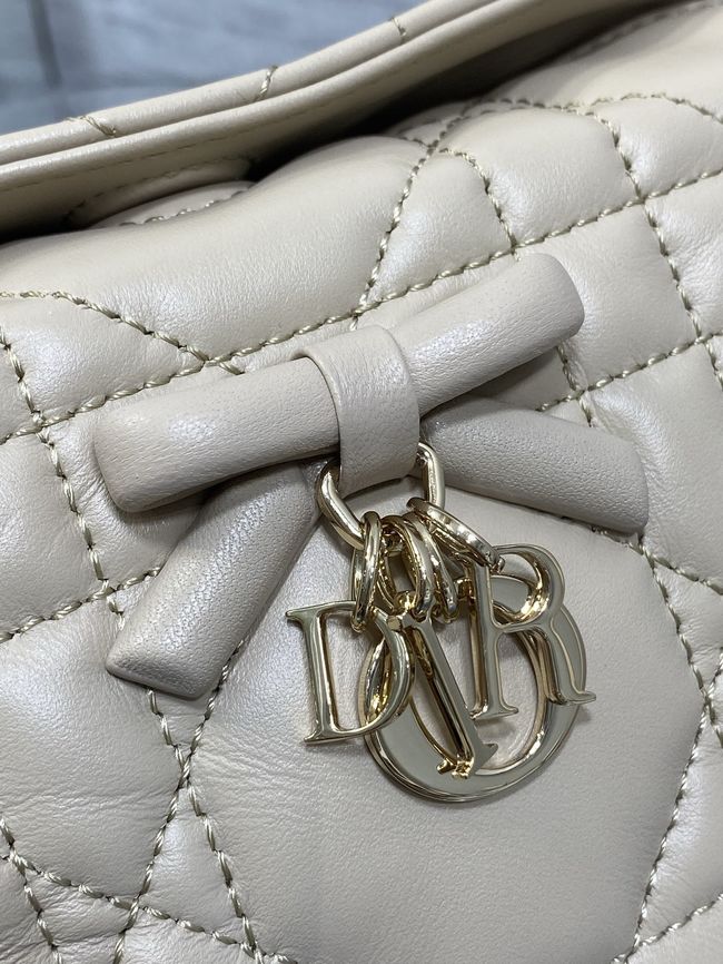 Dior Adiorable Top Handle Mini Bag Macrocannage Lambskin S1713OGY Cream