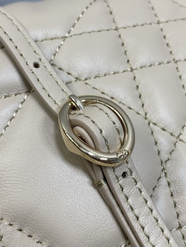 Dior Adiorable Top Handle Mini Bag Macrocannage Lambskin S1713OGY Cream