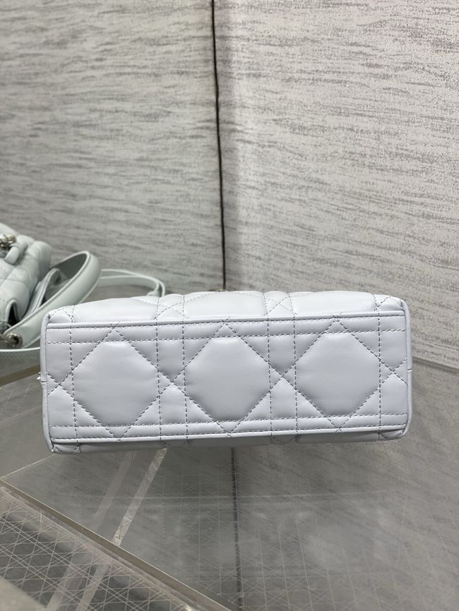Dior Adiorable Top Handle Mini Bag Macrocannage Lambskin S1713OGY white Dior Adiorable Top Handle Mini Bag Macrocannage Lambskin S1713OGY white