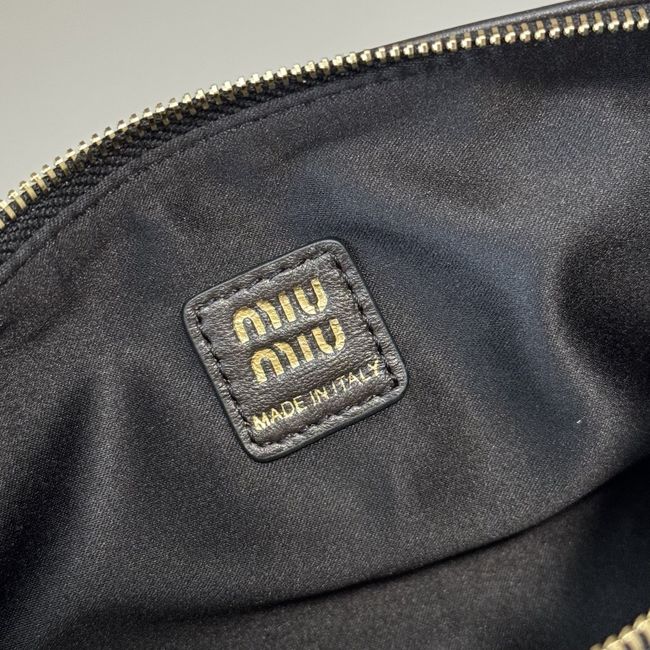MIUMIU Tote Shoulder Handbag sheepskin 5NE851 Coffee