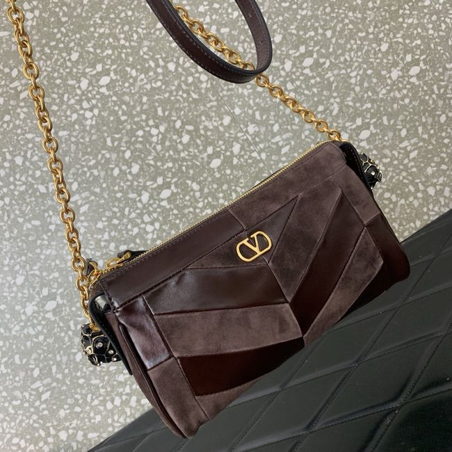 VALENTINO PANTHEA Small bag WB0S99 dark brown