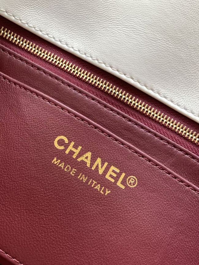 Chanel Flap Bag Lambskin AS6568 white Chanel Flap Bag Lambskin AS6568 white