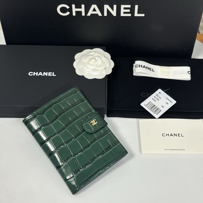Chanel Passport Holder AP5193 green