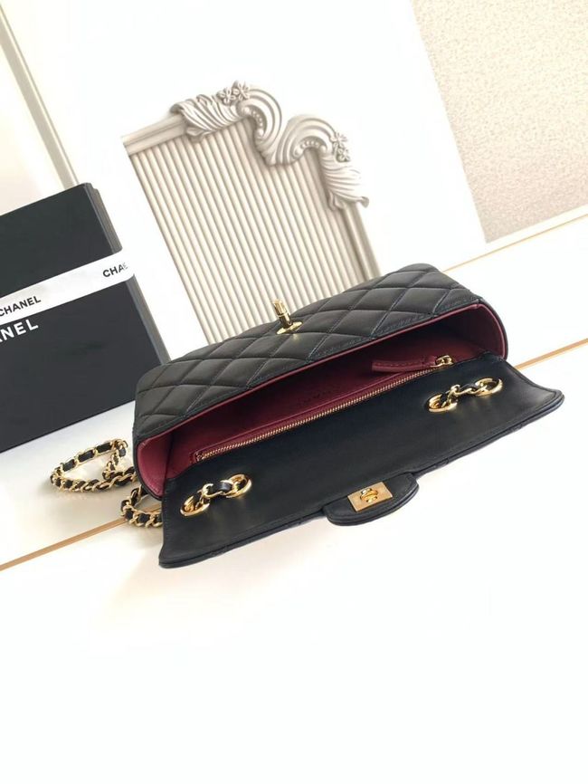 Chanel Small Flap Bag Lambskin AS6430 black Chanel Small Flap Bag Lambskin AS6430 black