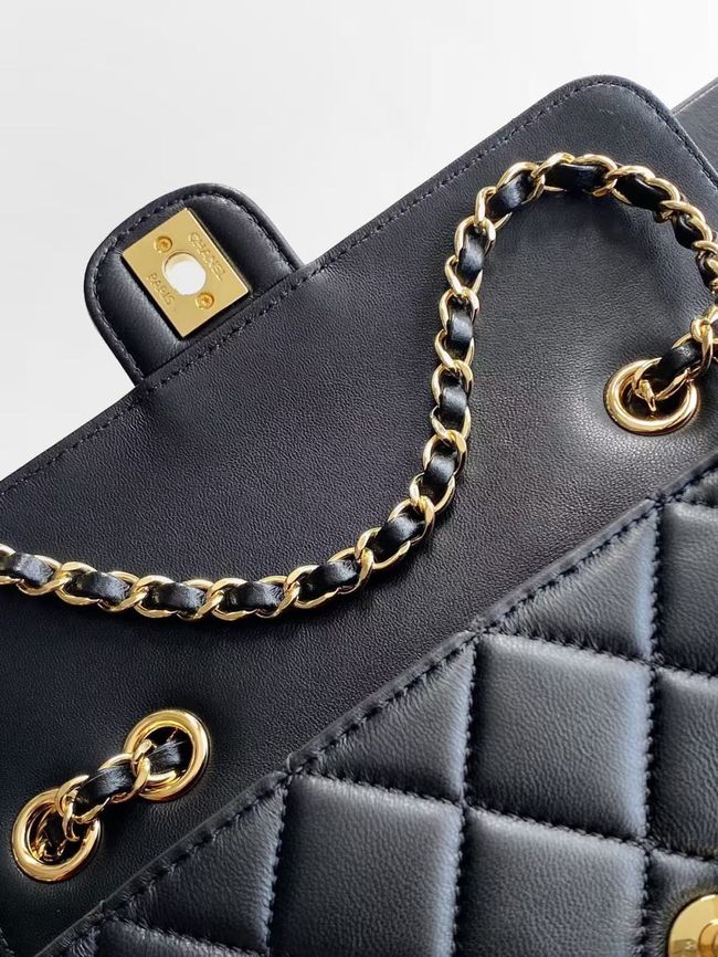 Chanel Small Flap Bag Lambskin AS6430 black Chanel Small Flap Bag Lambskin AS6430 black