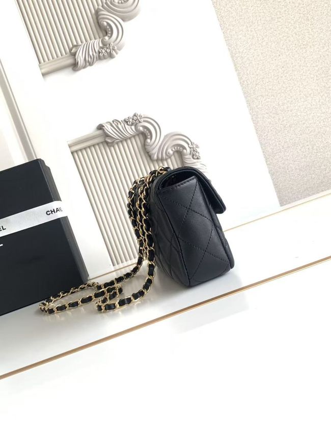 Chanel Small Flap Bag Lambskin AS6430 black Chanel Small Flap Bag Lambskin AS6430 black