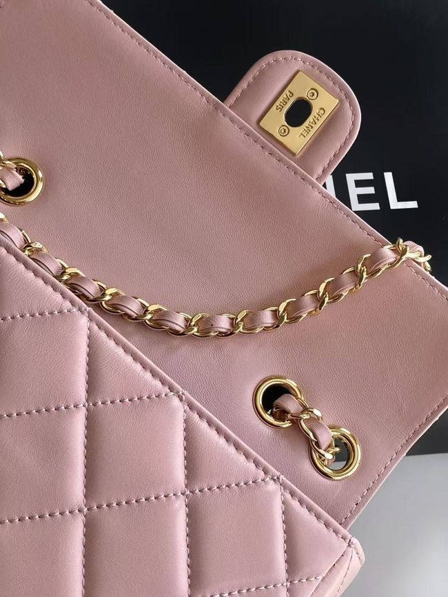 Chanel Small Flap Bag Lambskin AS6430 pink Chanel Small Flap Bag Lambskin AS6430 pink