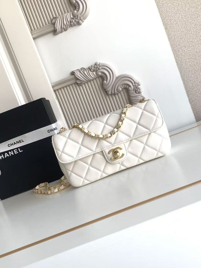 Chanel Small Flap Bag Lambskin AS6430 white