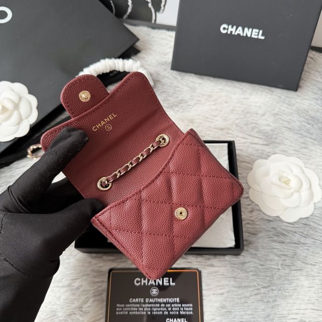Chanel Wallet on Chain AP2401 Burgundy