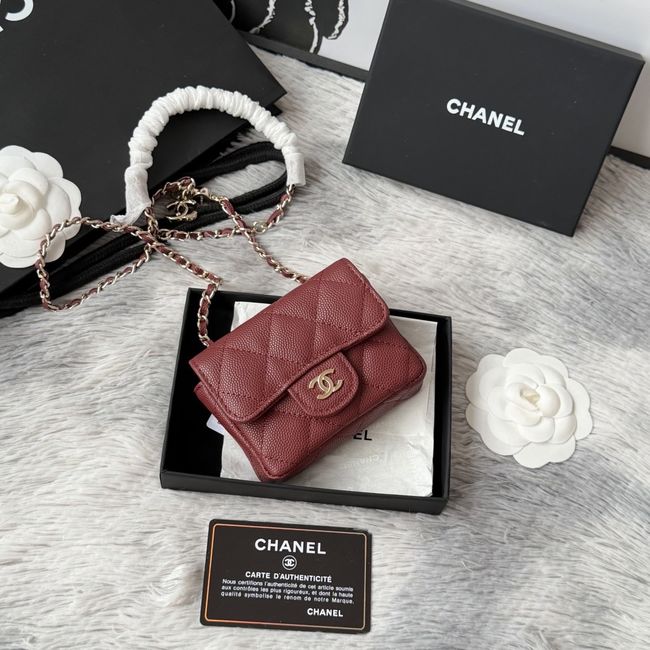 Chanel Wallet on Chain AP2401 Burgundy