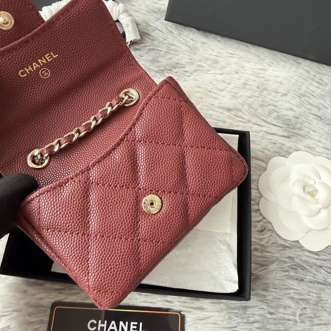 Chanel Wallet on Chain AP2401 Burgundy