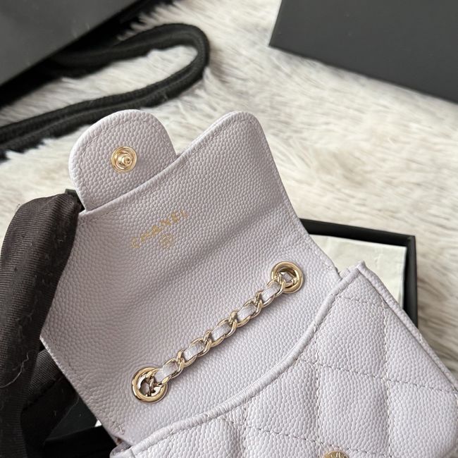 Chanel Wallet on Chain AP2401 light gray
