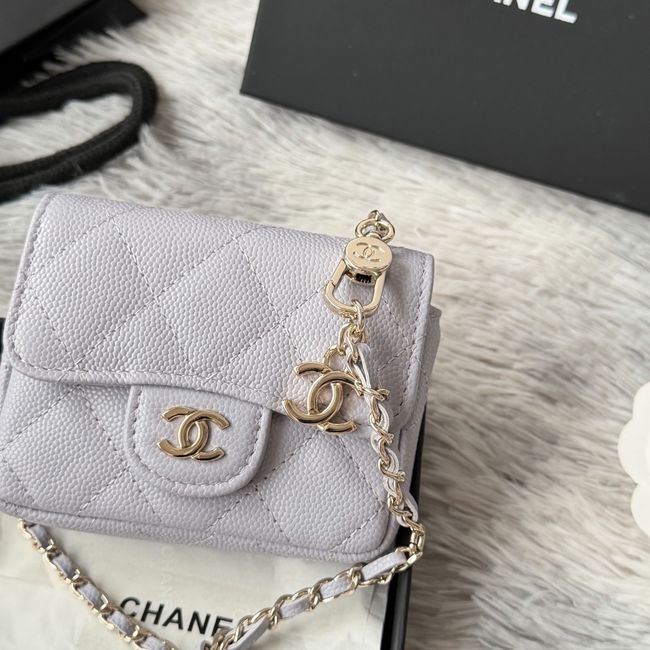 Chanel Wallet on Chain AP2401 light gray
