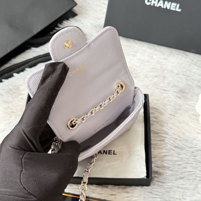 Chanel Wallet on Chain AP2401 light gray