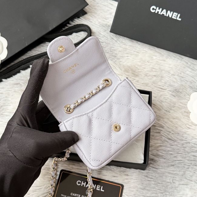 Chanel Wallet on Chain AP2401 light gray