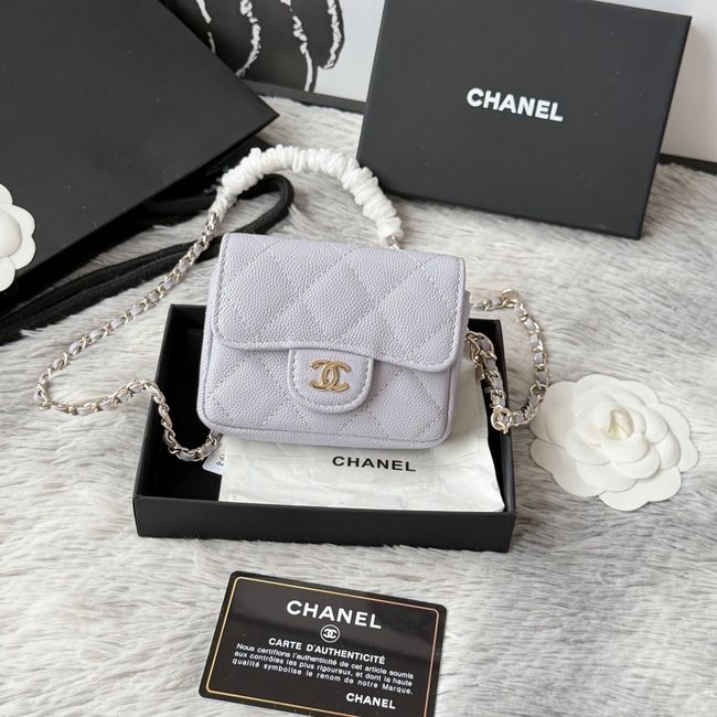 Chanel Wallet on Chain AP2401 light gray